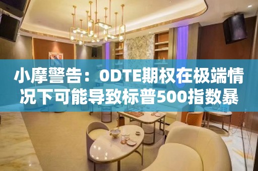 小摩警告：0DTE期权在极端情况下可能导致标普500指数暴跌25%