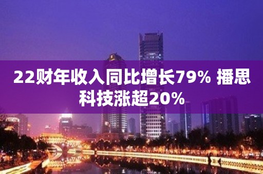 22财年收入同比增长79% 播思科技涨超20%