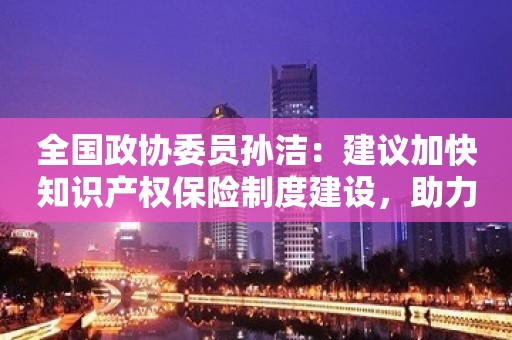 全国政协委员孙洁：建议加快知识产权保险制度建设，助力知识产权保护