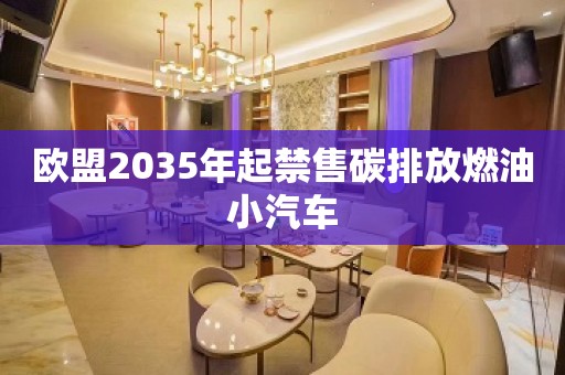 欧盟2035年起禁售碳排放燃油小汽车