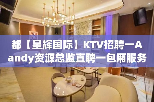 都【星辉国际】KTV招聘一Aandy资源总监直聘一包厢服务员