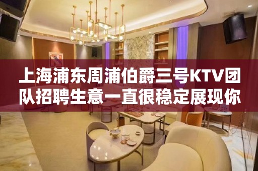 上海浦东周浦伯爵三号KTV团队招聘生意一直很稳定展现你魅力