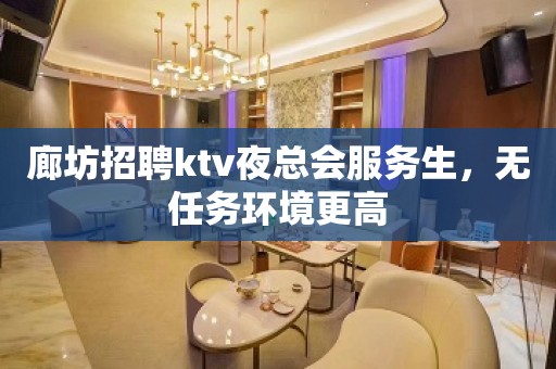 廊坊招聘ktv夜总会服务生，无任务环境更高