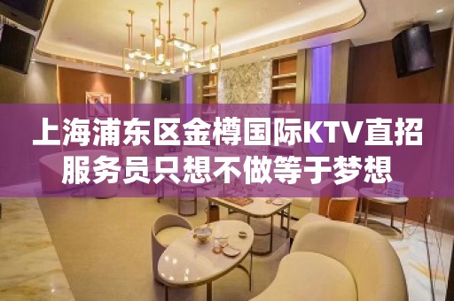 上海浦东区金樽国际KTV直招服务员只想不做等于梦想