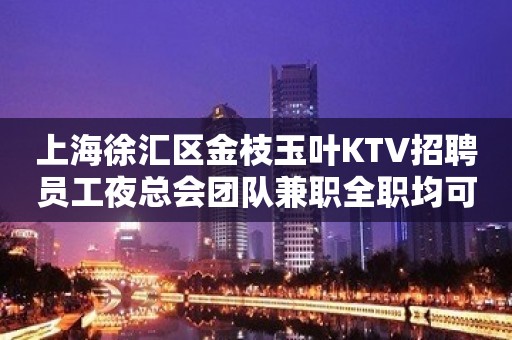 上海徐汇区金枝玉叶KTV招聘员工夜总会团队兼职全职均可