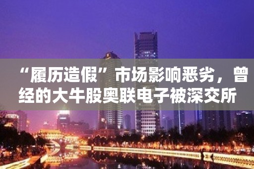 “履历造假”市场影响恶劣，曾经的大牛股奥联电子被深交所处分