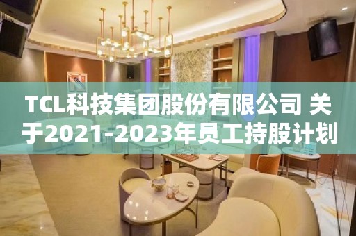 TCL科技集团股份有限公司 关于2021-2023年员工持股计划 （第二期）额度归属的公告