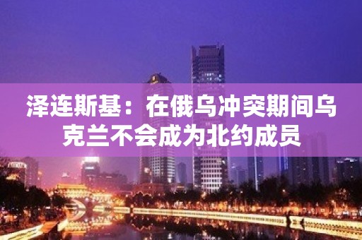 泽连斯基：在俄乌冲突期间乌克兰不会成为北约成员