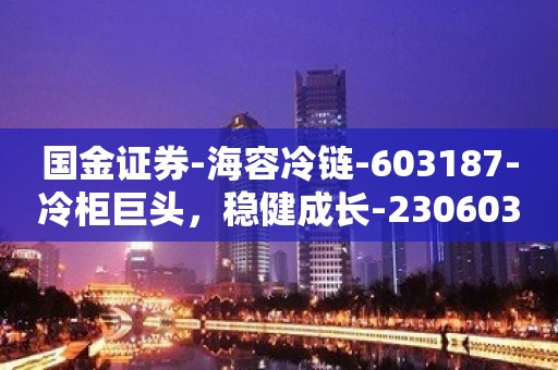 国金证券-海容冷链-603187-冷柜巨头，稳健成长-230603