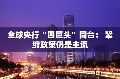 全球央行“四巨头”同台： 紧缩政策仍是主流