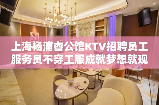 上海杨浦睿公馆KTV招聘员工服务员不穿工服成就梦想就现在