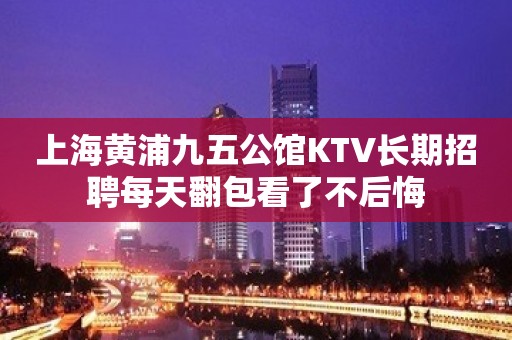 上海黄浦九五公馆KTV长期招聘每天翻包看了不后悔