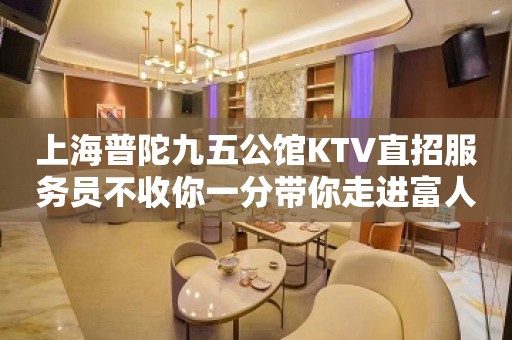 上海普陀九五公馆KTV直招服务员不收你一分带你走进富人圈