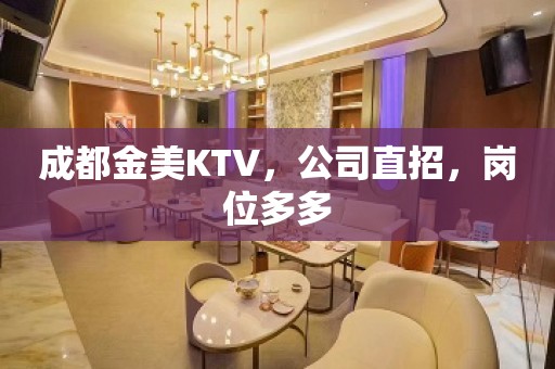 成都金美KTV，公司直招，岗位多多