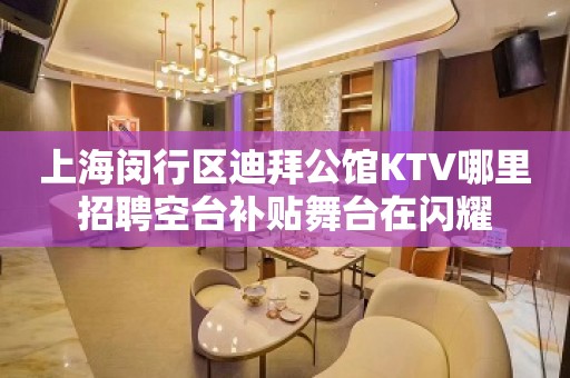 上海闵行区迪拜公馆KTV哪里招聘空台补贴舞台在闪耀