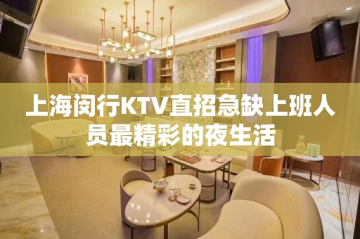 上海闵行KTV直招急缺上班人员最精彩的夜生活