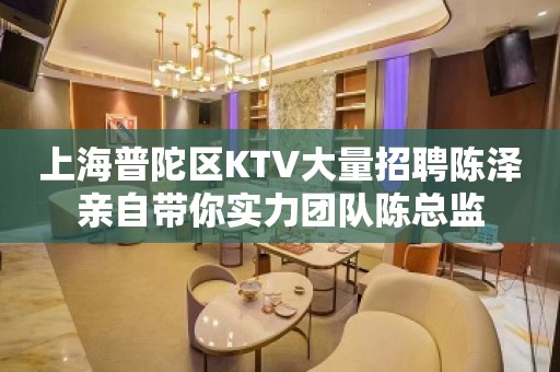 上海普陀区KTV大量招聘陈泽亲自带你实力团队陈总监