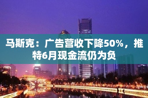 马斯克：广告营收下降50%，推特6月现金流仍为负