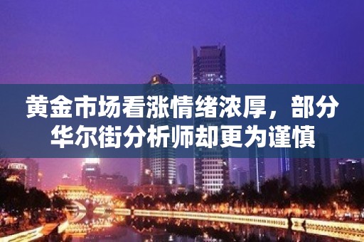 黄金市场看涨情绪浓厚，部分华尔街分析师却更为谨慎