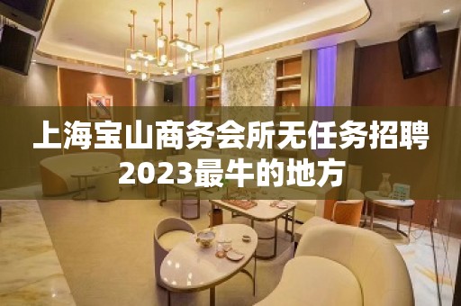 上海宝山商务会所无任务招聘2023最牛的地方