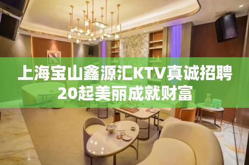 上海宝山鑫源汇KTV真诚招聘20起美丽成就财富