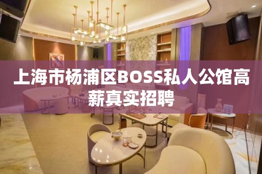 上海市杨浦区BOSS私人公馆高薪真实招聘