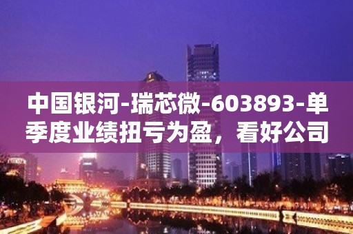 中国银河-瑞芯微-603893-单季度业绩扭亏为盈，看好公司触底反弹-230816