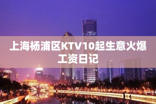 上海杨浦区KTV10起生意火爆工资日记