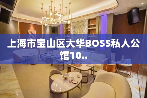 上海市宝山区大华BOSS私人公馆10..