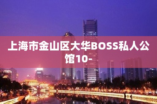 上海市金山区大华BOSS私人公馆10-