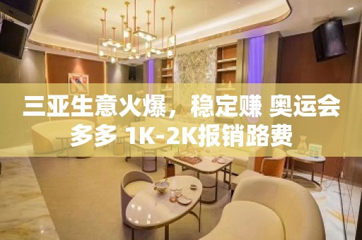 三亚生意火爆，稳定赚 奥运会多多 1K-2K报销路费