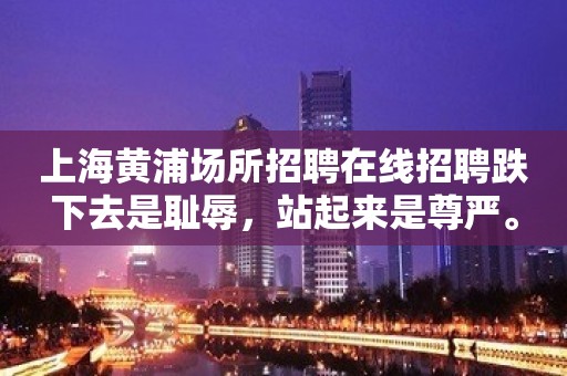 上海黄浦场所招聘在线招聘跌下去是耻辱，站起来是尊严。