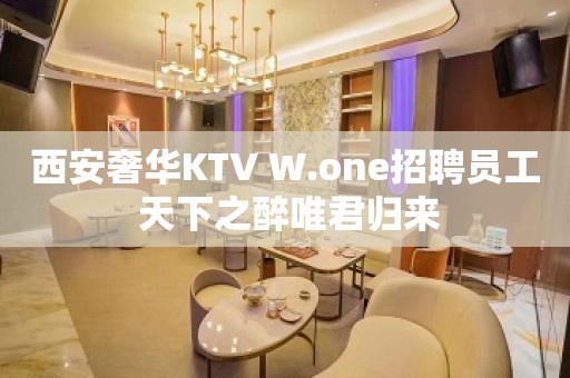 西安奢华KTV W.one招聘员工 天下之醉唯君归来