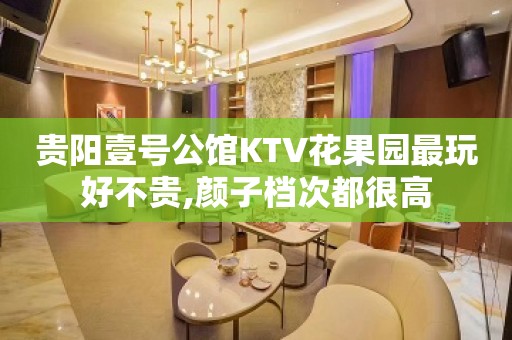 贵阳壹号公馆KTV花果园最玩好不贵,颜子档次都很高