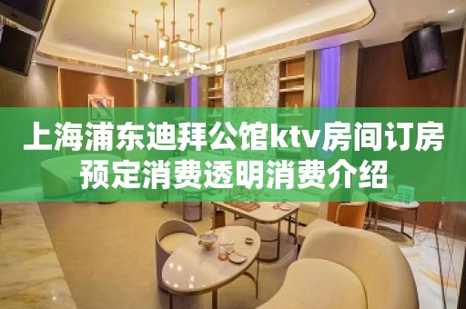 上海浦东迪拜公馆ktv房间订房预定消费透明消费介绍