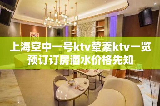 上海空中一号ktv荤素ktv一览预订订房酒水价格先知