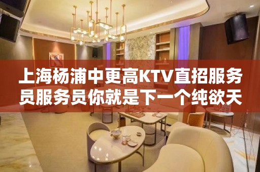 上海杨浦中更高KTV直招服务员服务员你就是下一个纯欲天花板