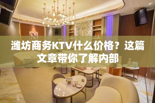 潍坊商务KTV什么价格？这篇文章带你了解内部