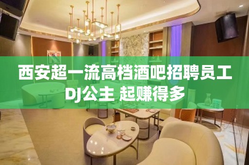 西安超一流高档酒吧招聘员工DJ公主 起赚得多