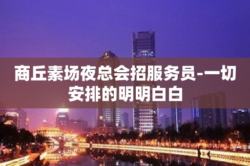 商丘素场夜总会招服务员-一切安排的明明白白