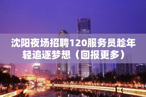 沈阳夜场招聘120服务员趁年轻追逐梦想（回报更多）