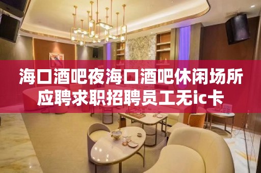 海口酒吧夜海口酒吧休闲场所应聘求职招聘员工无ic卡