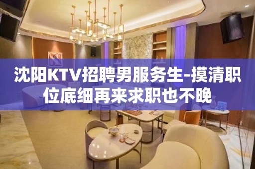 沈阳KTV招聘男服务生-摸清职位底细再来求职也不晚