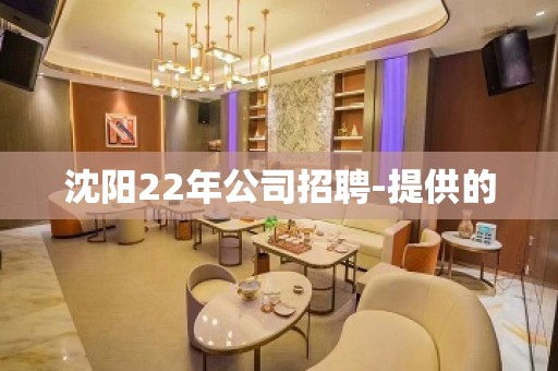 沈阳22年公司招聘-提供的