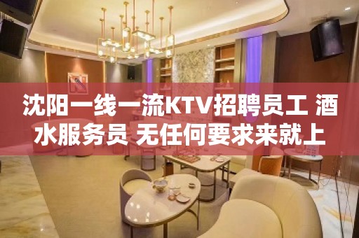 沈阳一线一流KTV招聘员工 酒水服务员 无任何要求来就上