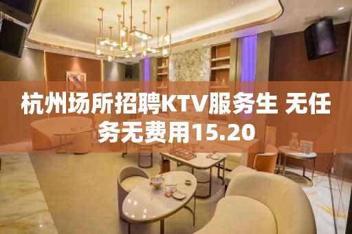 杭州场所招聘KTV服务生 无任务无费用15.20