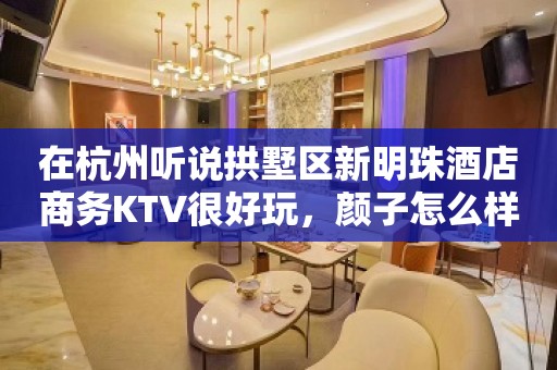 在杭州听说拱墅区新明珠酒店商务KTV很好玩，颜子怎么样那边。