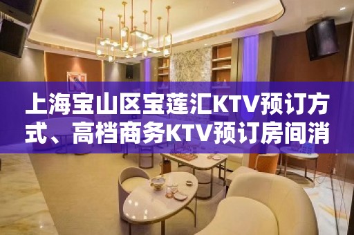 上海宝山区宝莲汇KTV预订方式、高档商务KTV预订房间消费一览