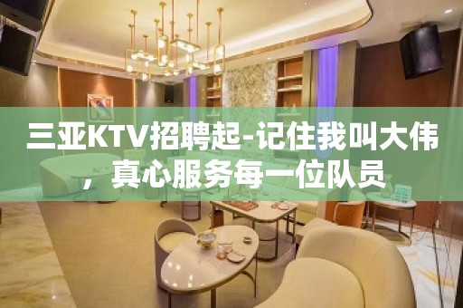 三亚KTV招聘起-记住我叫大伟，真心服务每一位队员