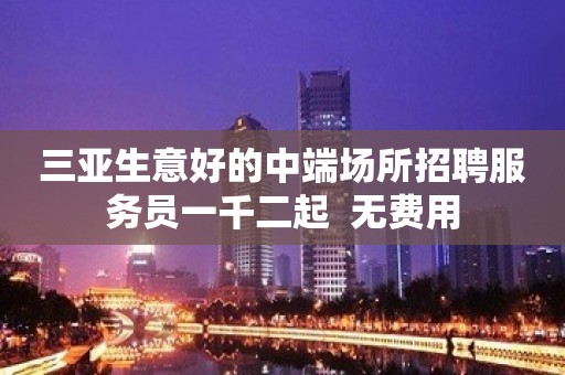 三亚生意好的中端场所招聘服务员一千二起  无费用